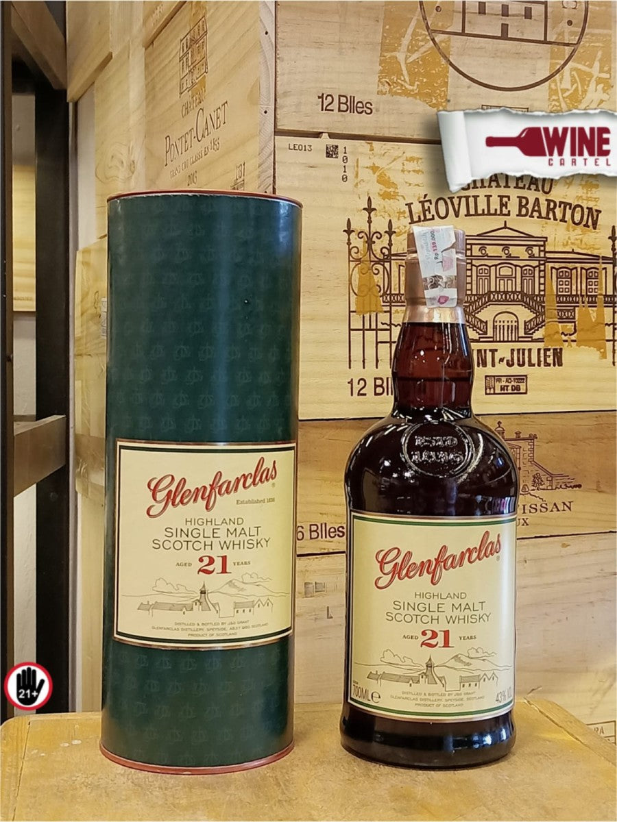 WHISKY Glenfarclas 21 Year Old Single Malt Scotch Whisky 700mL