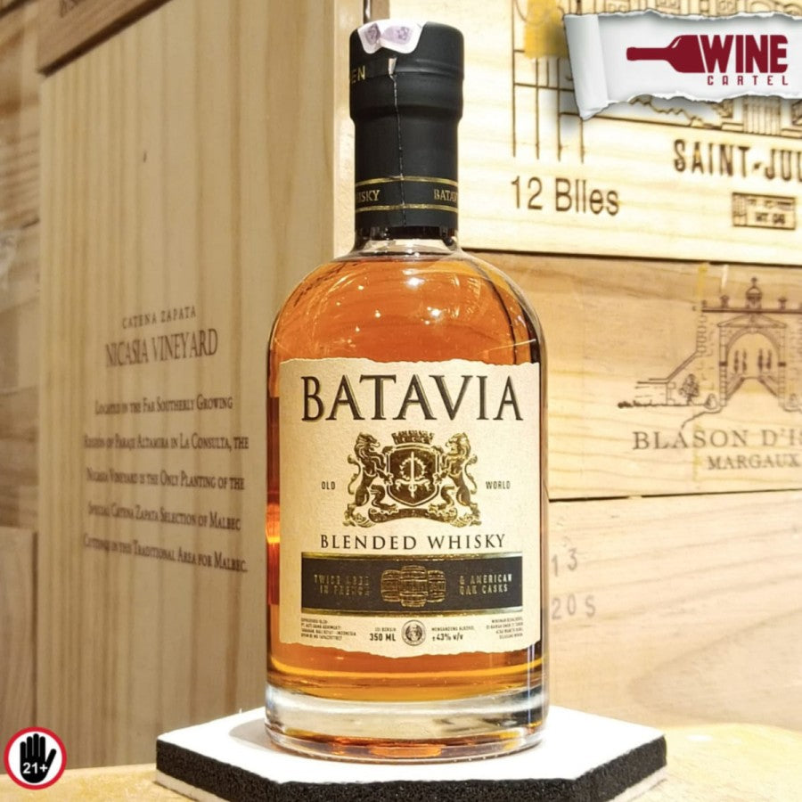 Whisky BATAVIA mini Bottle Blended 350mL American Oak Cases Original INDONESIA