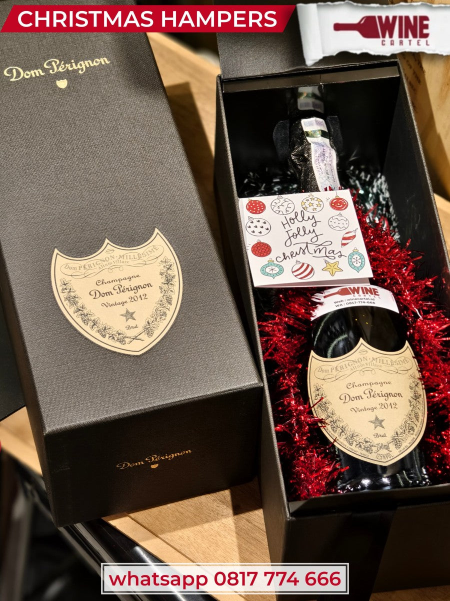 XMAS CHRISTMAS SET CHAMPAGNE Dom Perignon Vintage 2012 Champagne Brut 750ml KADO NATAL HADIAH GIFT SPECIAL FRANCE