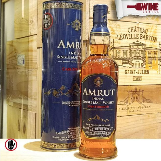 INDIAN WHISKY Amrut Single Malt Cask Strength Whiskey India 700mL INDIA