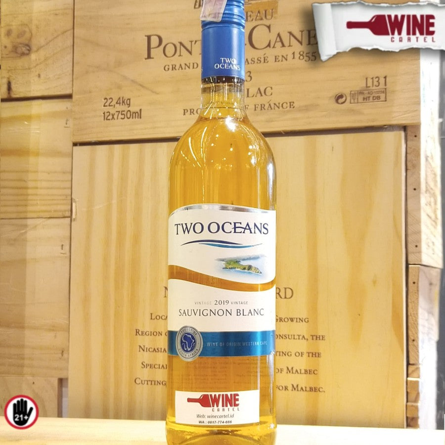 WHITE WINE TWO OCEANS Sauvignon Blanc South Africa Wine 750ml AFRICA