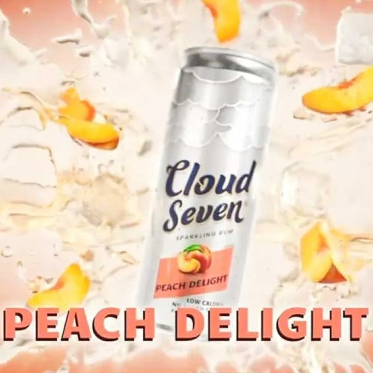 CLOUD SEVEN Sparkling Rum Peach Delight 350mL INDONESIA