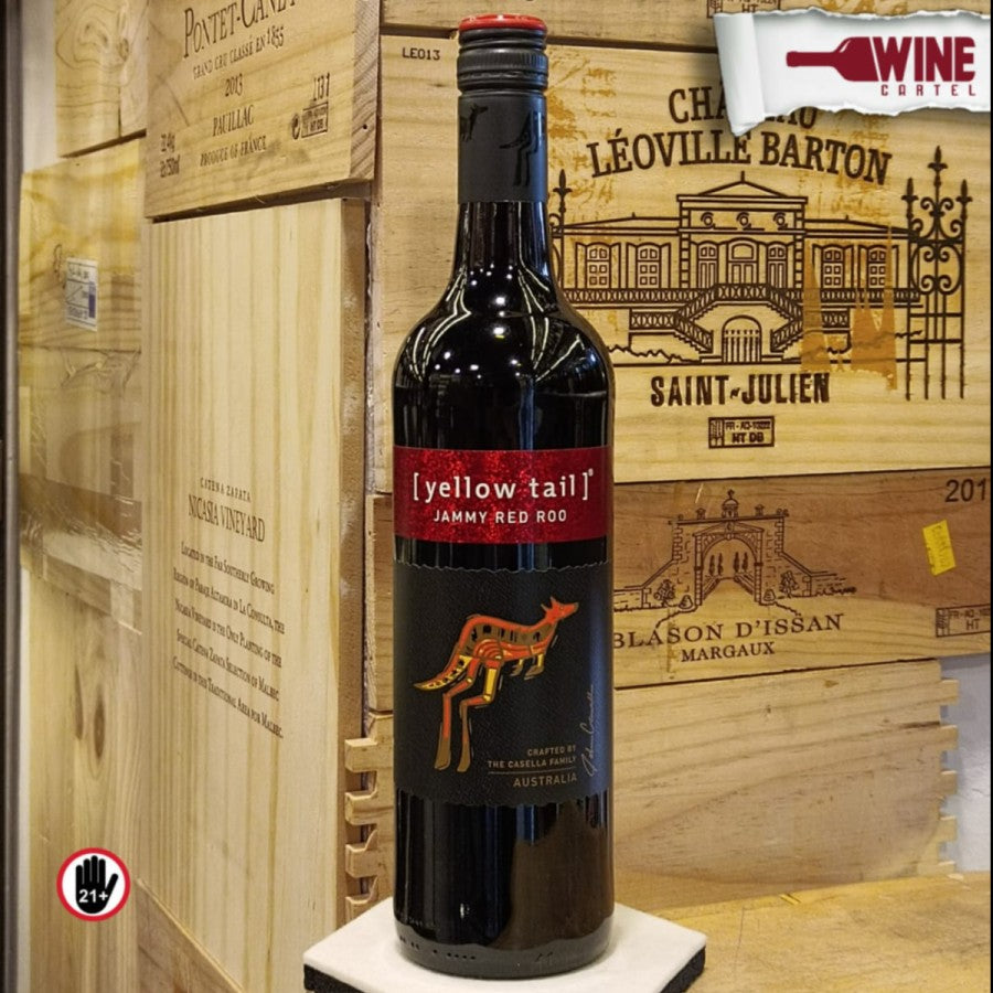 RED WINE Yellow Tail Jammy Red Roo 750mL AUSTRALIA