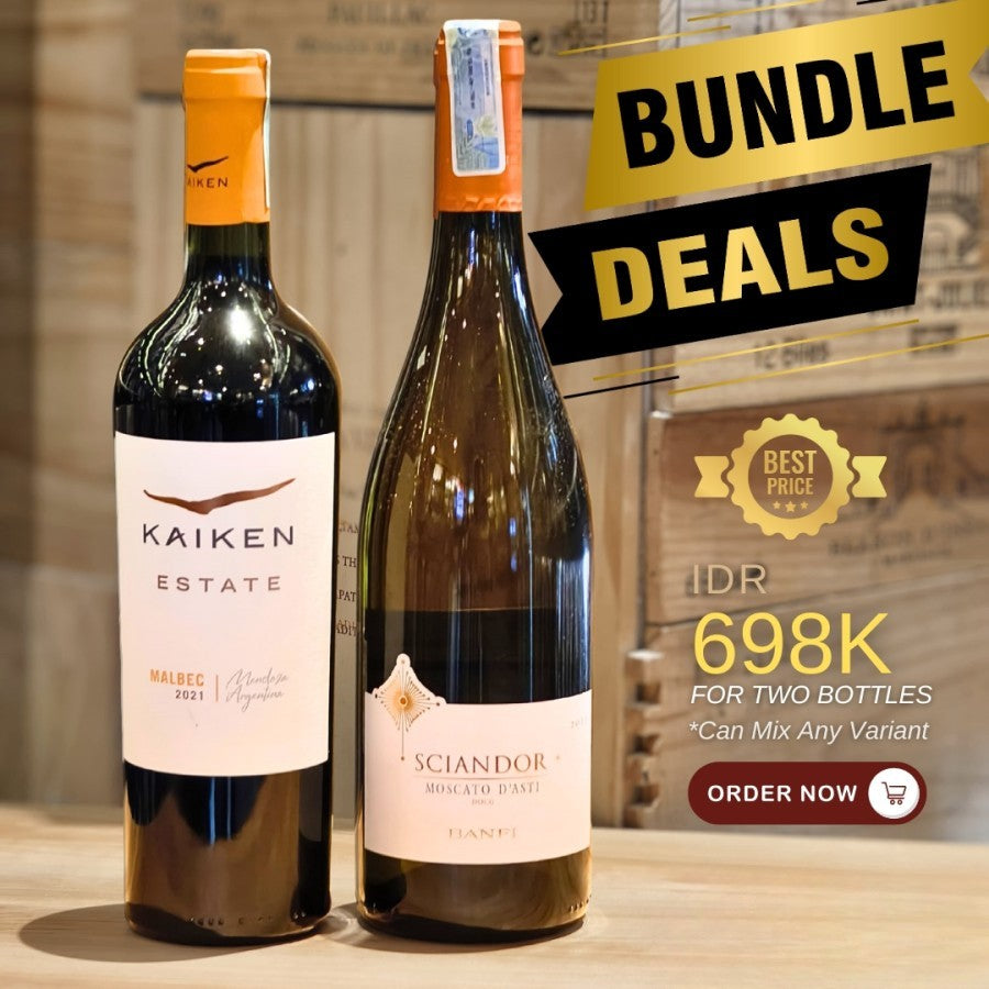 BUNDLING 2 BOTTLES Kaiken Malbec Estate & Sciandor Moscato D Asti BUNDLE TWIN BOTTLE PROMO
