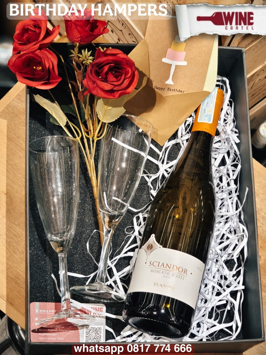 GIFT BIRTHDAY HAMPERS KADO ULANG TAHUN SPARKLING MOSCATO Castello Banfi - Sciandor Moscato D'Asti - 750ml ITALY