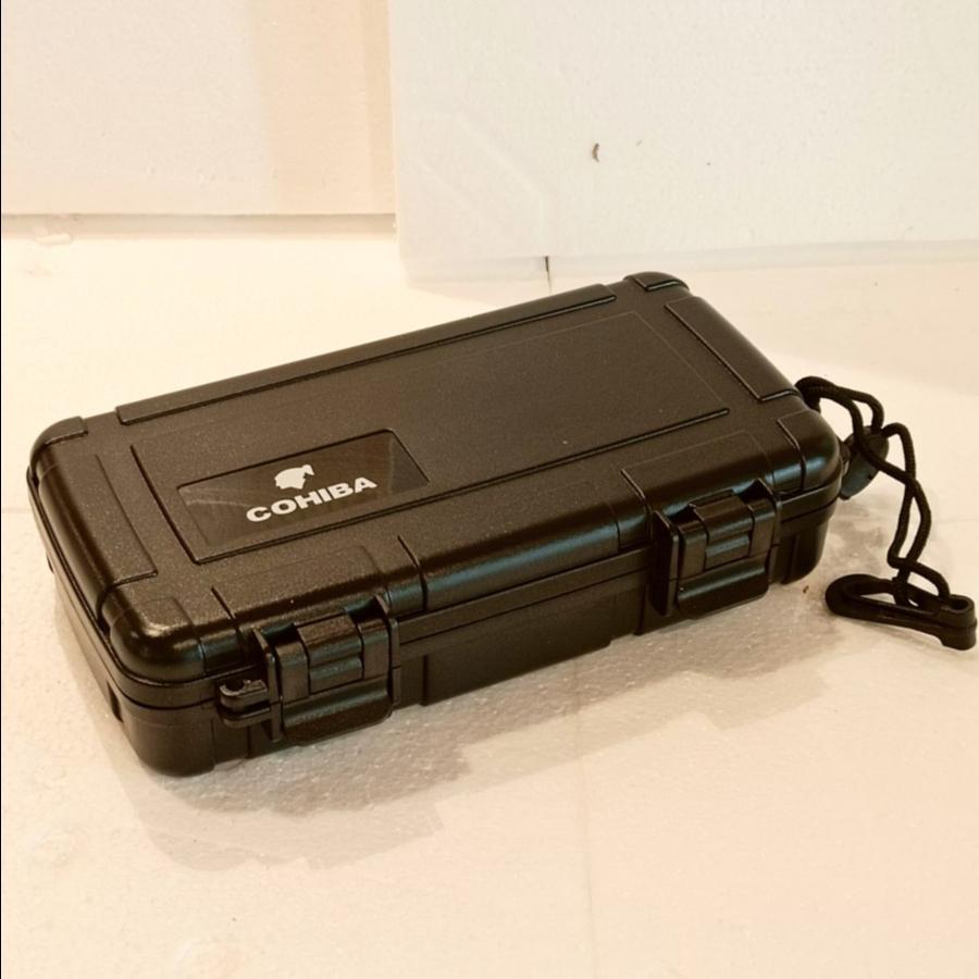 COHIBA BOX Travel Case Tempat Penyimpanan Cerutu Cigar Premium Mini Humidor