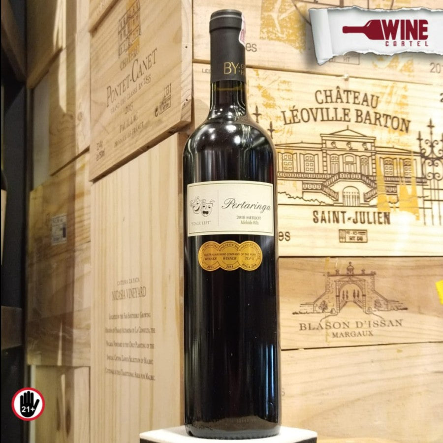 RED WINE Pertaringa Stage Left Merlot Wine 750ml AUSTRALIA