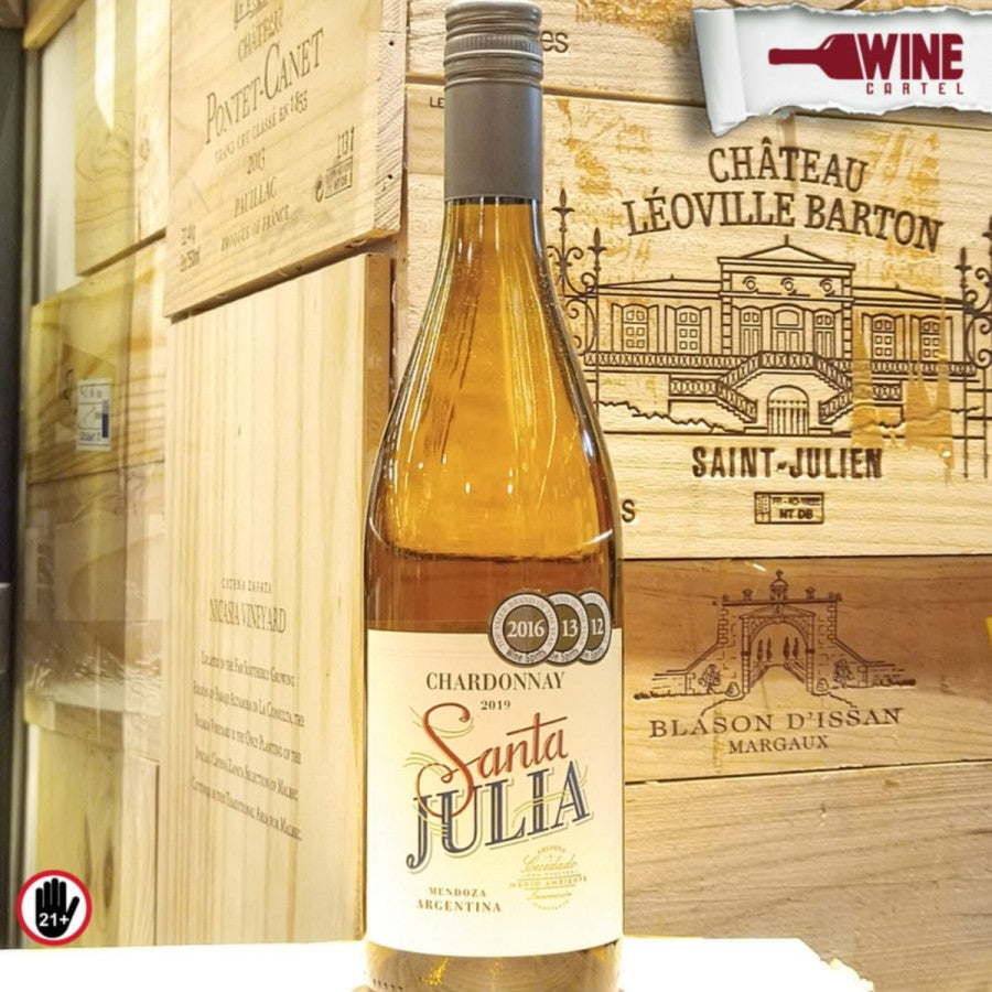 WHITE WINE Santa Julia Chardonnay Mendoza Argentina Wine 750ml ARGENTINA