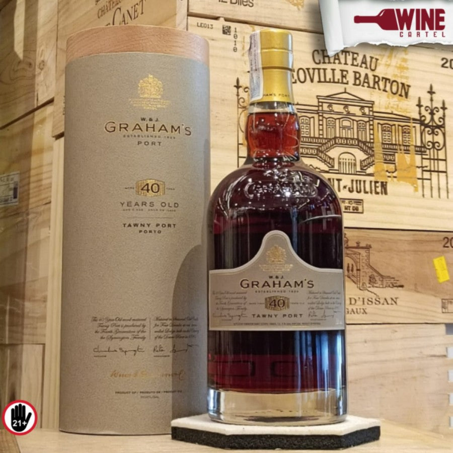 PORT WINE GRAHAM'S Graham 40 Years Old Tawny Port 750ml Grahams Sweet PORTUGAL