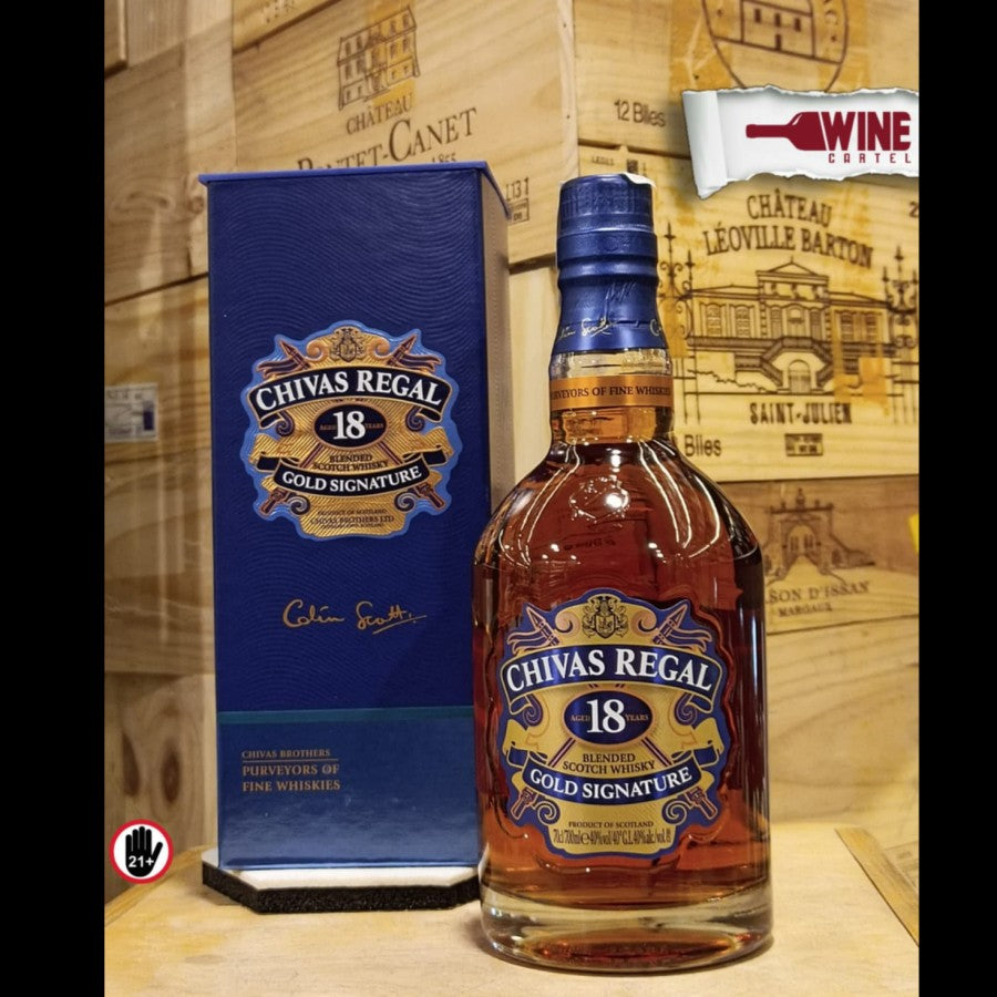 WHISKY CHIVAS REGAL 18 YO Gold Signature Blended Scotch Whisky 700 mL SCOTLAND