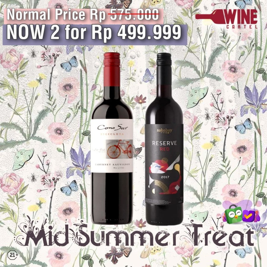 Mid Summer Treat Promo Bundling WINE Cono Sur & Sababay Red 2FOR 499k INDONESIA