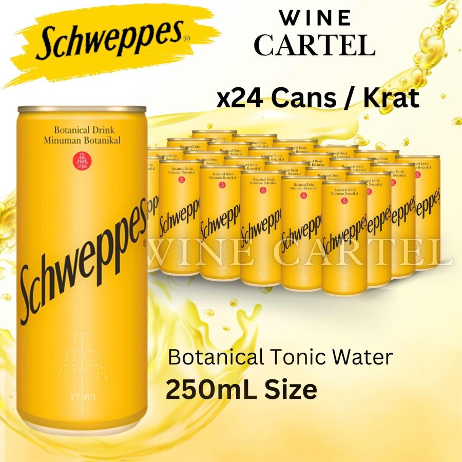 Schweppes Tonic Water 330 mL 1 Box 24 Cans THAILAND