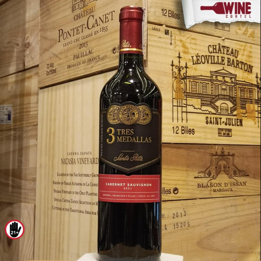 RED WINE Santa Rita Tres Medallas Cabernet Sauvignon 750mL CHILE