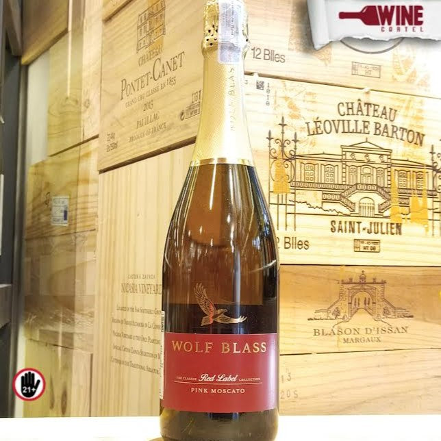 WHITE WINE Wolfblass Red Label Pink Moscato 750mL AUSTRALIA