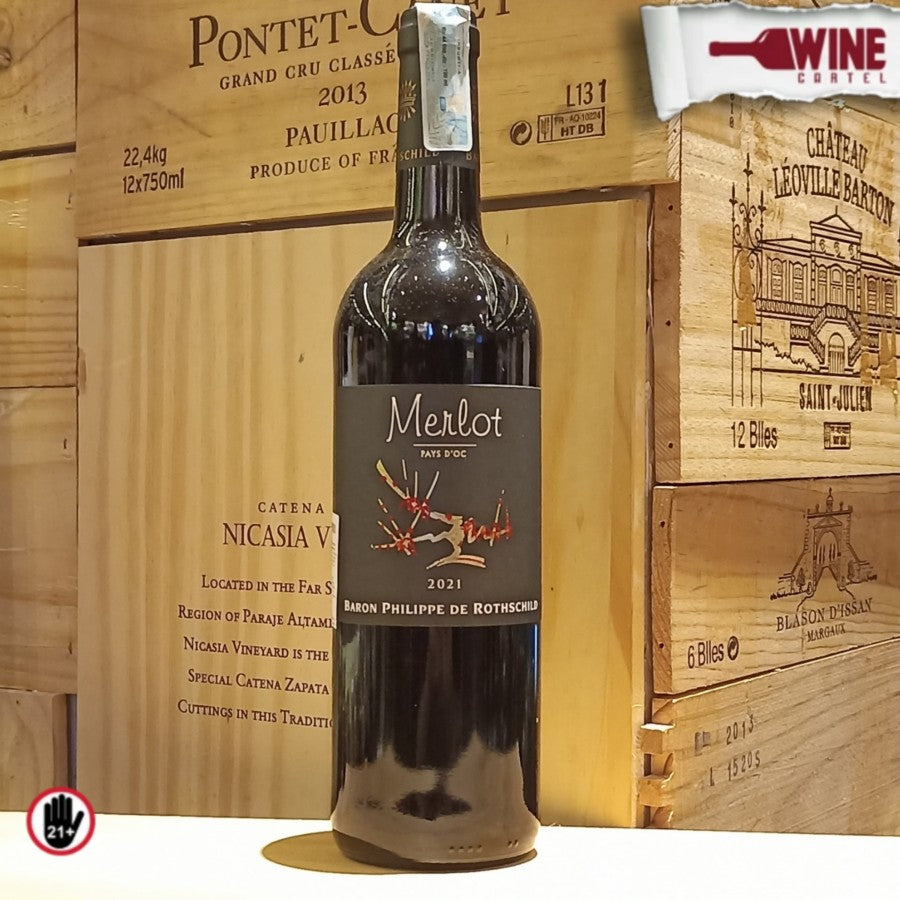 RED WINE Baron Phillipe De Rothschild - Varietal Pays D'Oc - Merlot - 750ml FRANCE