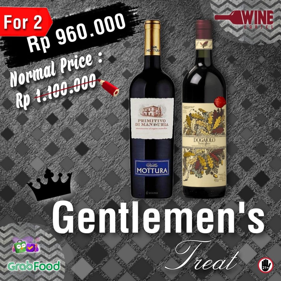 GENTLEMENS Bundling Primitivo Mottura & Dogajolo Toscana 2 FOR 960K ITALY
