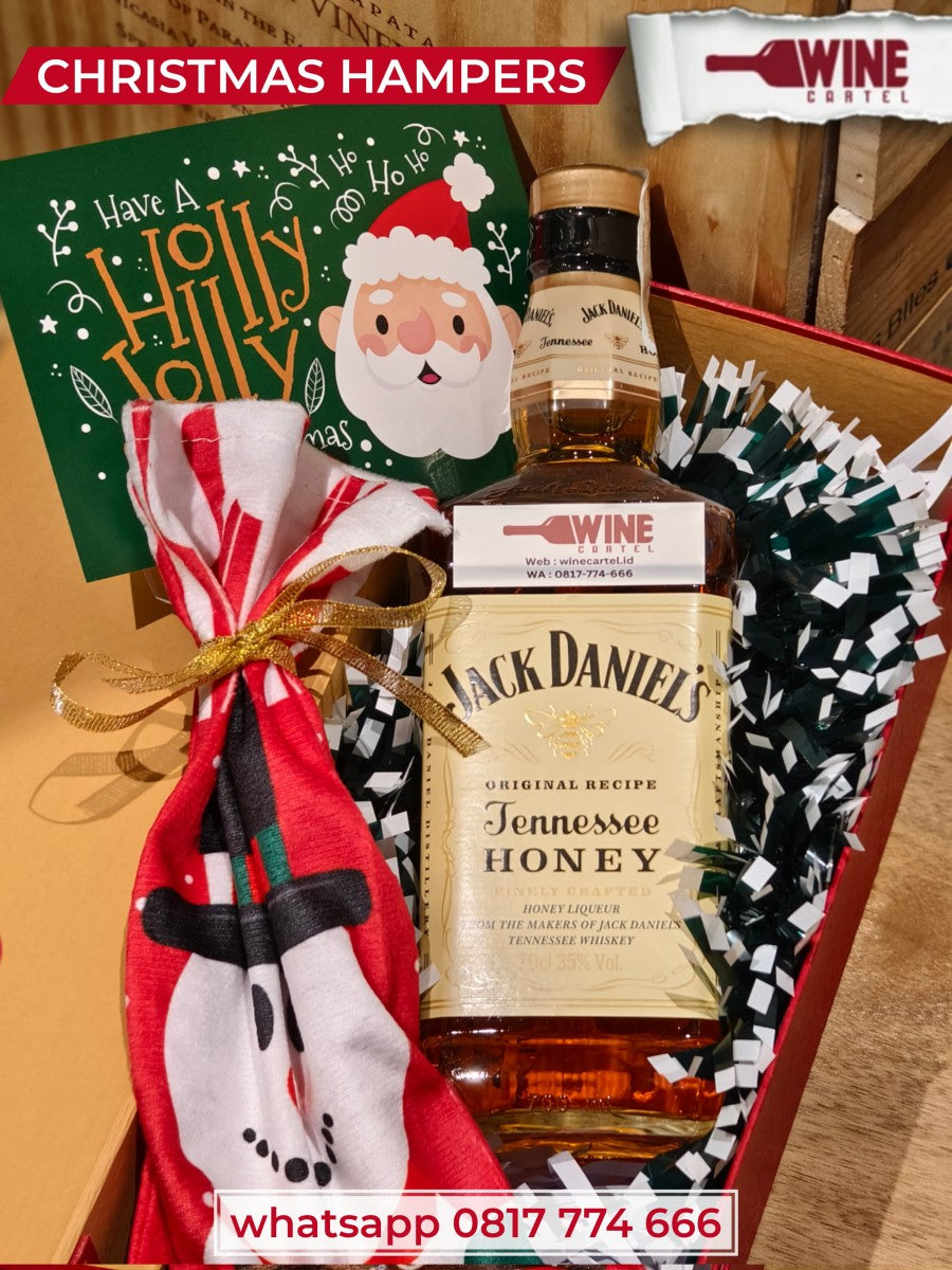 CHRISTMAS HAMPERS SET WHISKY Jack Daniels Jack'D HONEY 700ml KADO HADIAH NATAL USA