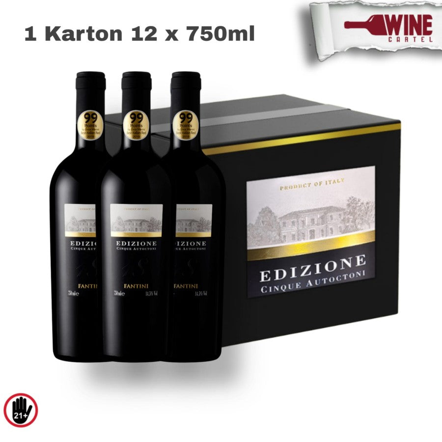 RED WINE Edizione Cinque Autoctoni Fantini 750ml - 1 karton 12 BOTTLES ITALY