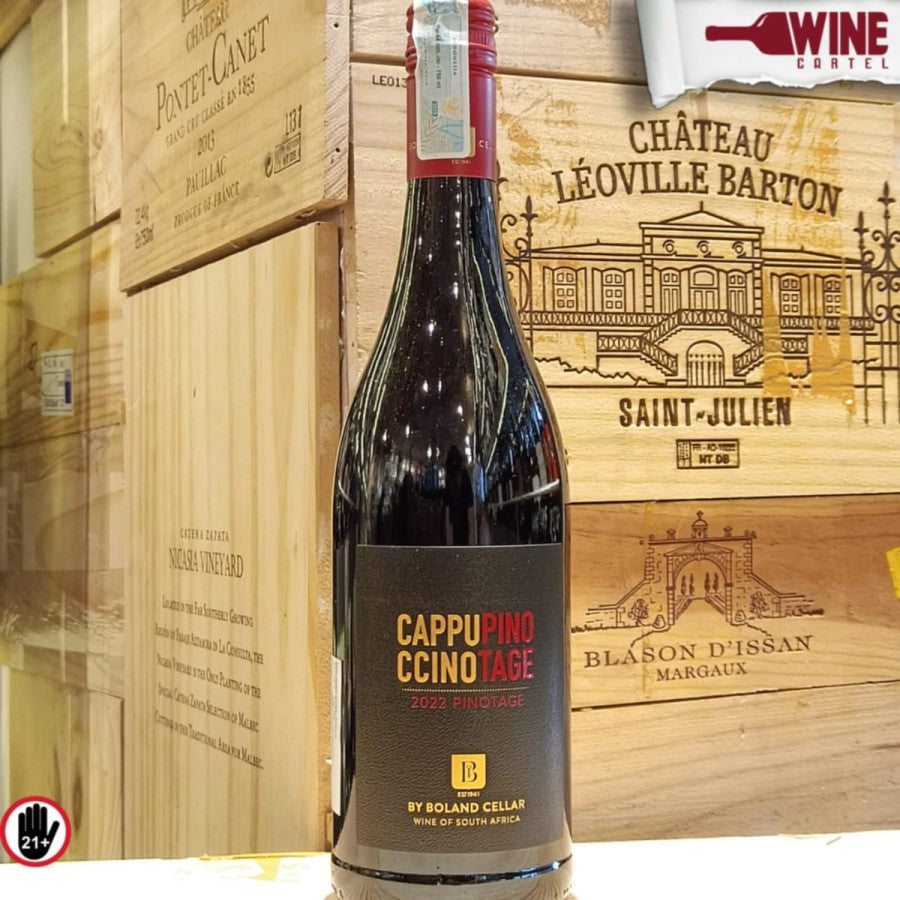 RED WINE Boland Cappupino Ccinotage Pinotage 750mL SOUTH AFRICA