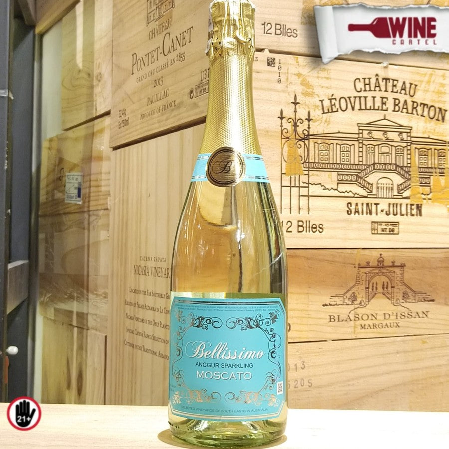 WHITE WINE BELLISIMO SPARKLING MOSCATO 750ML ITALY