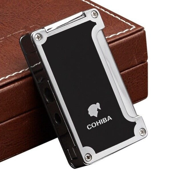 COHIBA Cigar Lighter Single Fire Jet Blue Flame Cerutu Korek Gas Api