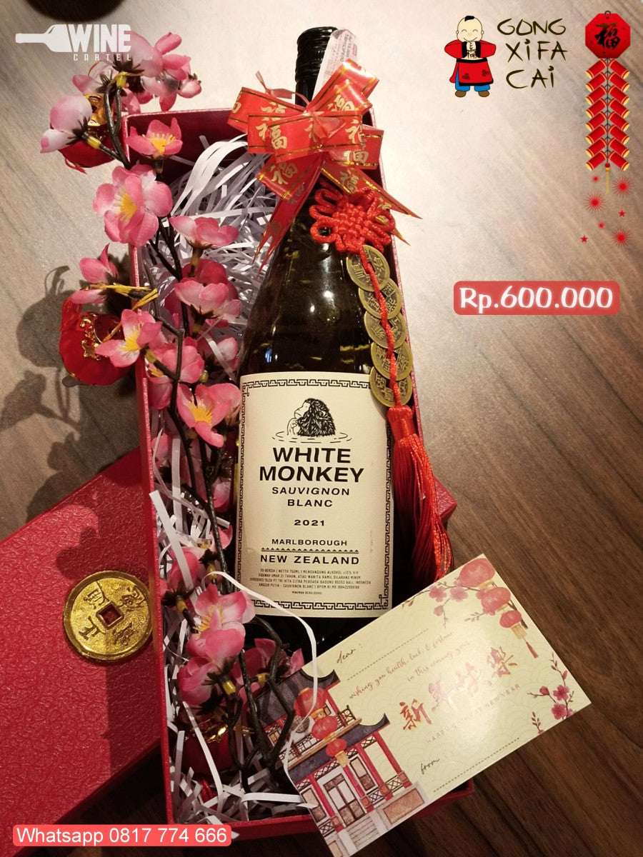HAMPERS IMLEK CNY Chinese New Year GIFT White Monkey Sauvignon blanc NEW ZEALAND