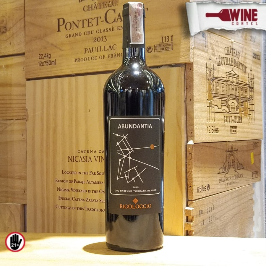 RED WINE Rigoloccio Abundantia Merlot TUSCANY Maremma Toscana 750mL ITALY