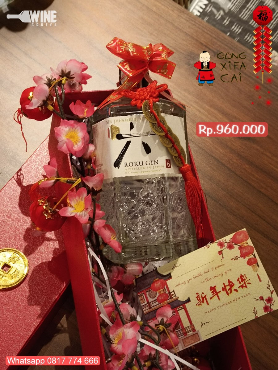 HAMPERS IMLEK CNY Chinese New Year GIFT SET BOX Roku GIN Japanese Gin JEPANG