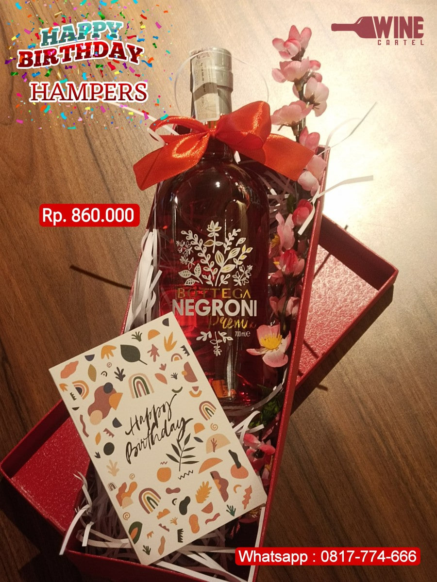 LIQUEUR Hampers BIRTHDAY Gift SET BOX Bottega Negroni Premix 700ml ITALY