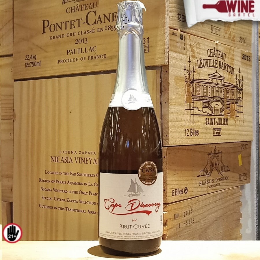 WHITE SPARKLING WINE Sparkling Wine Cape Discovery Brut Cuvee 750mL INDONESIA