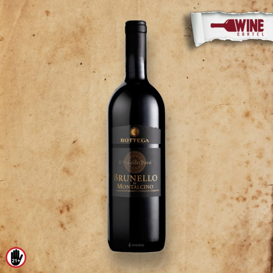 RED WINE Bottega Brunello di Montalcino IL Vino Dei Poeti 2014 / 2015 ITALY