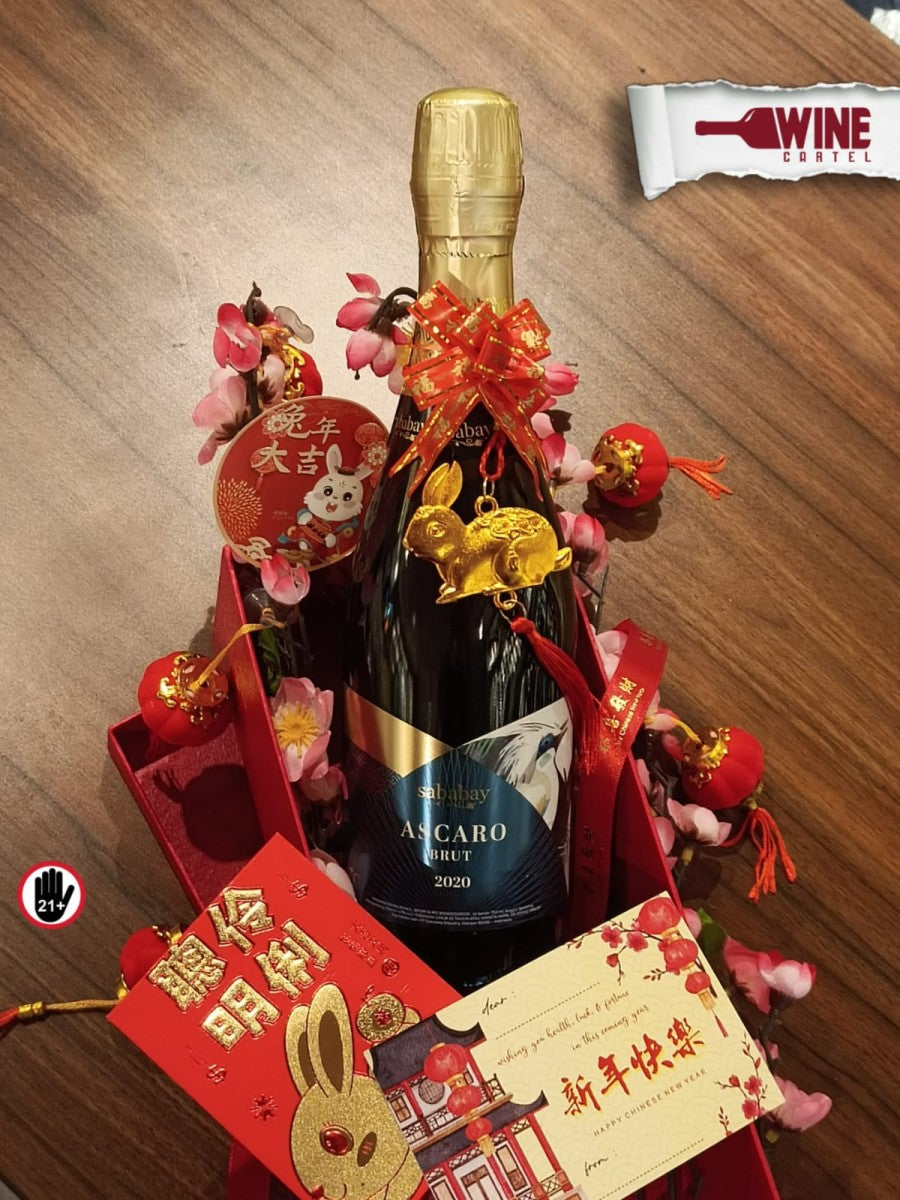 Chinese New Year Imlek Hampers Gift Set Sababay Sparkling Ascaro 750mL INDONESIA