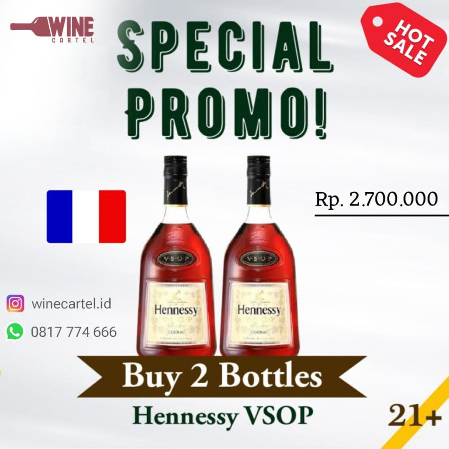 BUNDLING PROMO 2 Bottle COGNAG Hennessy VSOP 700 ML FRANCE