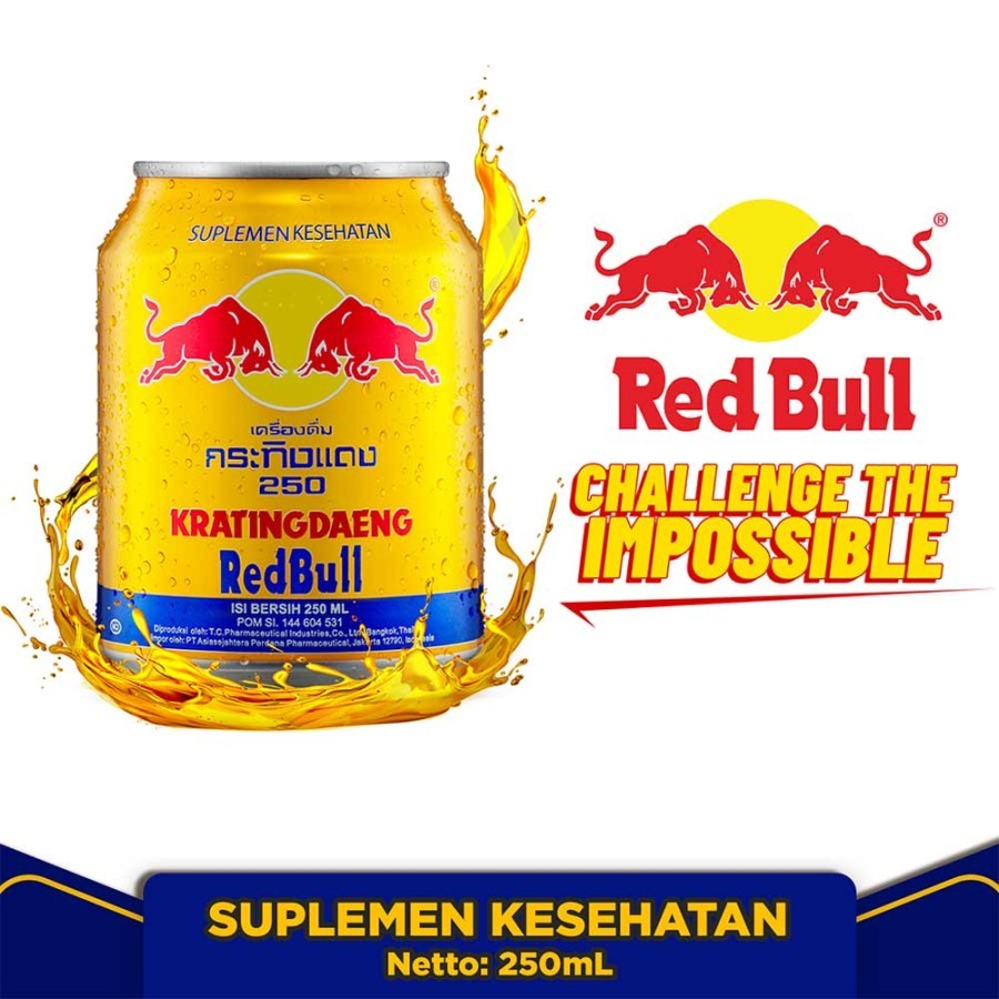 Kratingdaeng redbull | Red Bull kaleng 250ml Can Gold