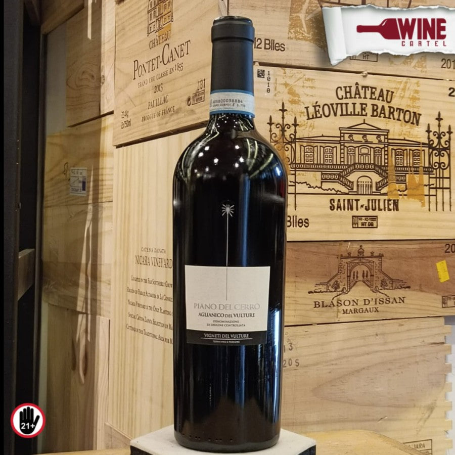 Red Wine Vigneti Del Vulture Piano Del Cerro 750mL ITALY