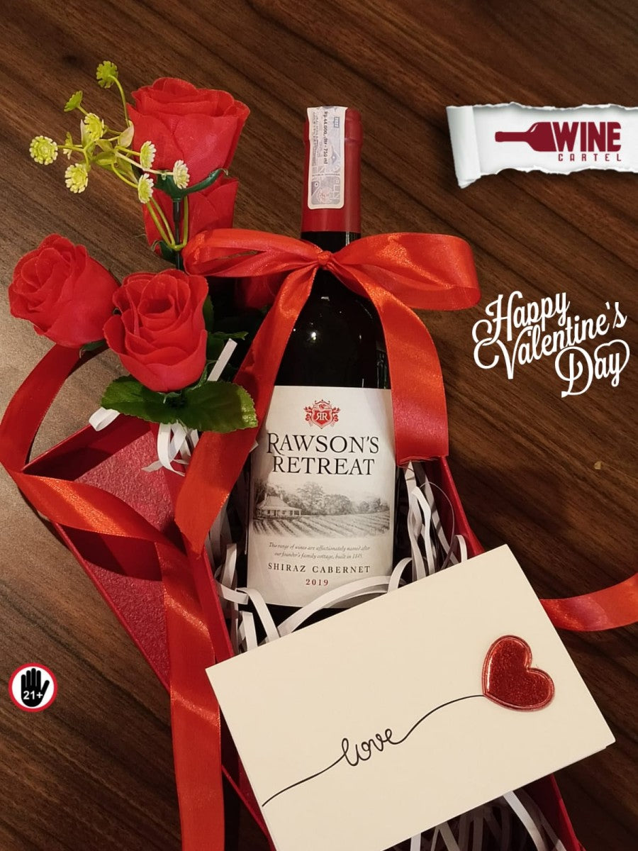 Valentine Hampers Red Wine Gift Set RAWSON'S RETREAT Shiraz Cabernet AUSTRALIA
