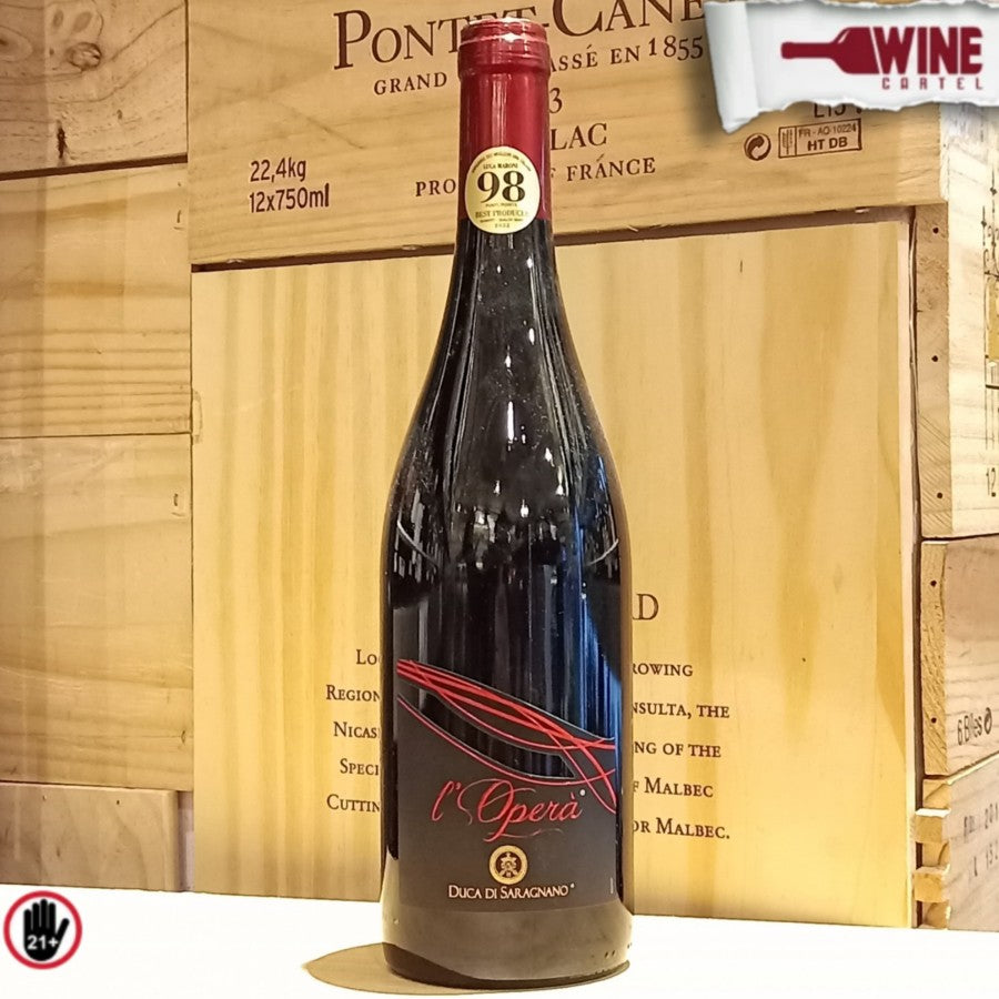 RED WINE L’ Opera “Duca Di Saragnano Vino Rosso 750mL ITALY