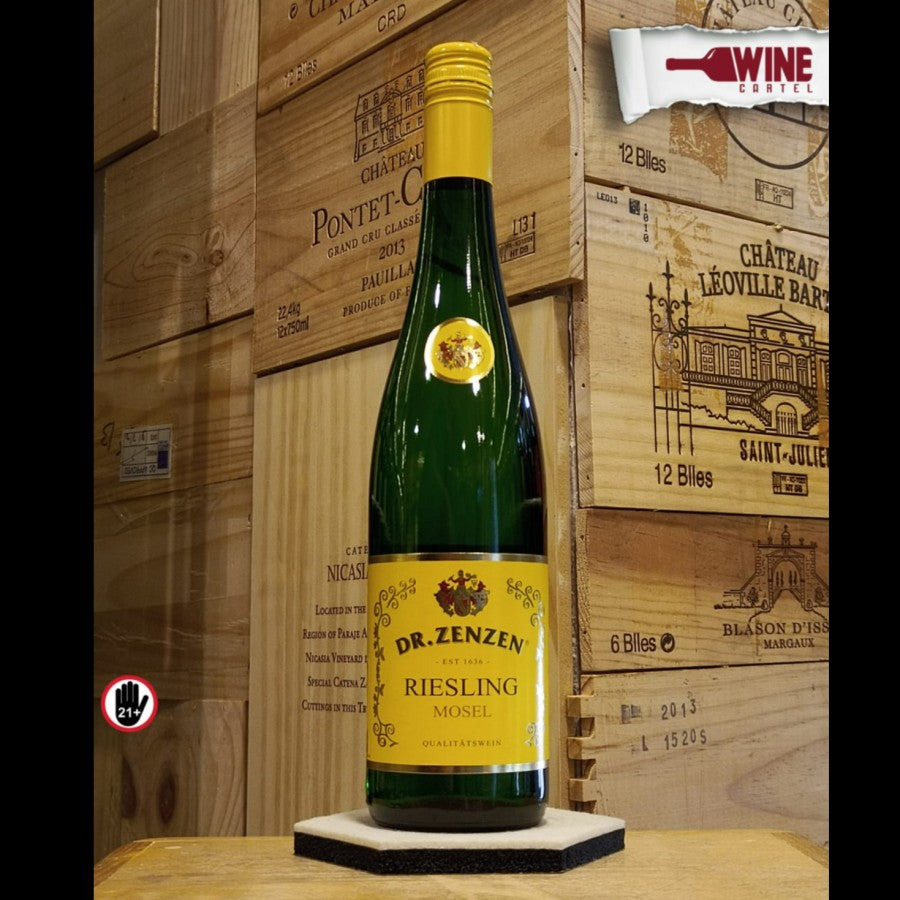 WHITE WINE Dr Zenzen Qualitaswein Mosel Yellow Label Riesling 750ml GERMANY