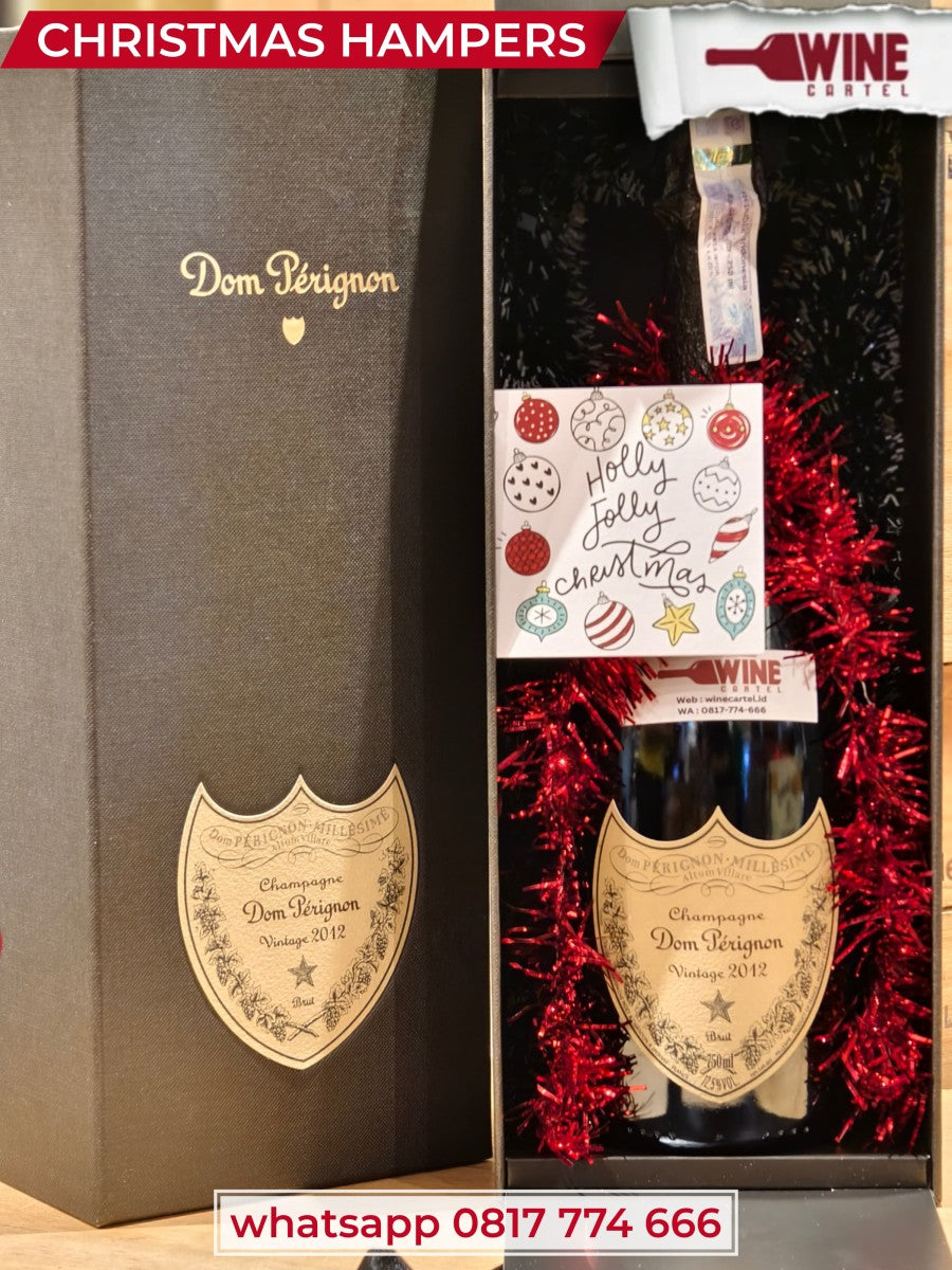 XMAS CHRISTMAS SET CHAMPAGNE Dom Perignon Vintage 2012 Champagne Brut 750ml KADO NATAL HADIAH GIFT SPECIAL FRANCE