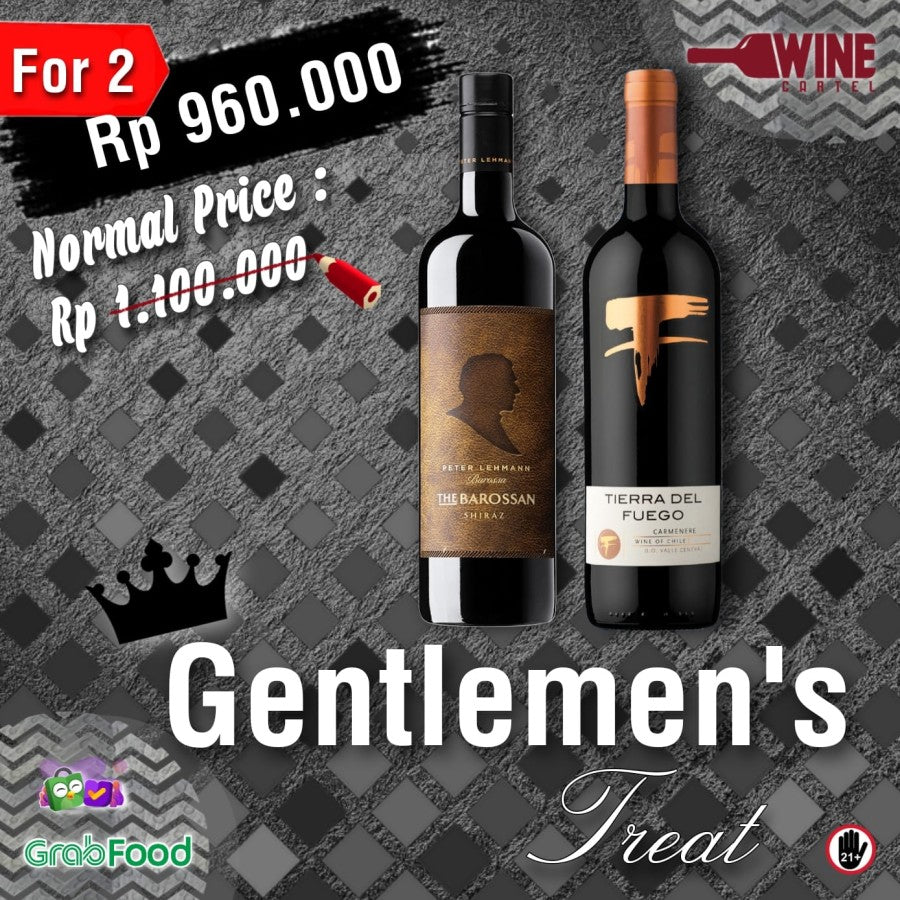 GENTLEMENS Bundling Barossan Shiraz & Fuego Carmenere 2 for 960k AUSTRALIA