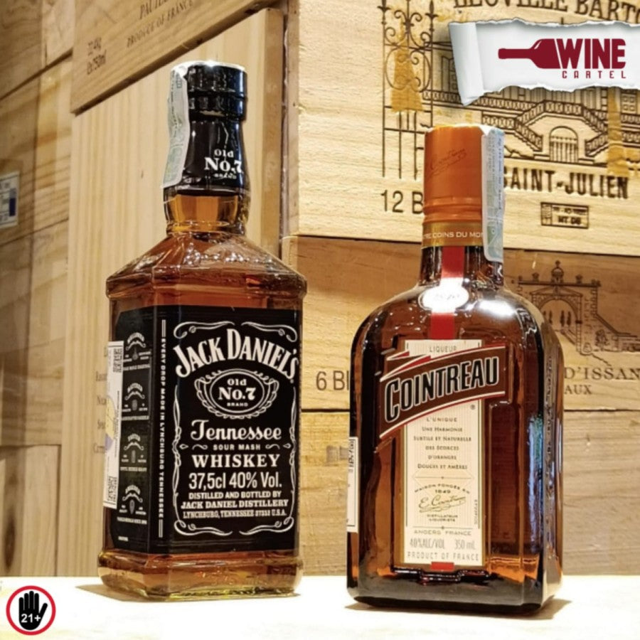 BUNDLING 2 Botol Jack Daniels And Cointreau Orange MINI SMALL BOTTLE US