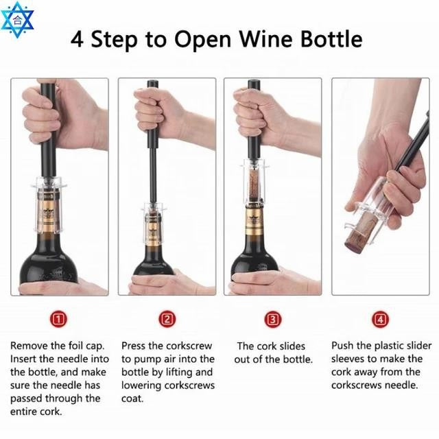 Wine Opener Air Pressure / Alat Pembuka Botol Wine Tekanan Udara Opener Air Pump Vakum