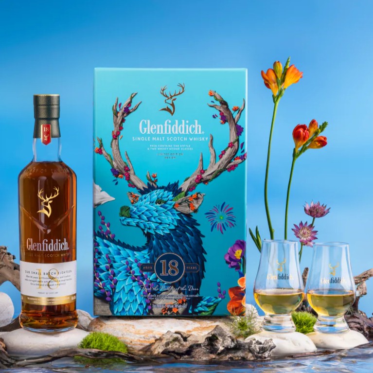 WHISKY Glenfiddich 18 yrs 700ml CNY Giftbox SCOTLAND