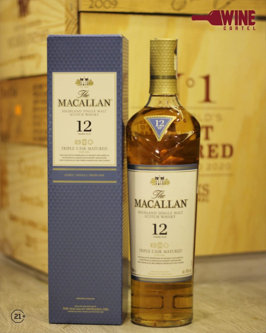 WHISKY The Macallan 12 Years Old Triple Cask Fine Matured Oak 700ML