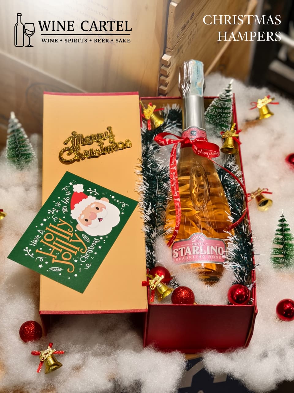 CHRISTMAS HAMPERS SPARKLING ROSE Hotel Starlino Sparkling Rose Moscato Rosato 750mL ITALY