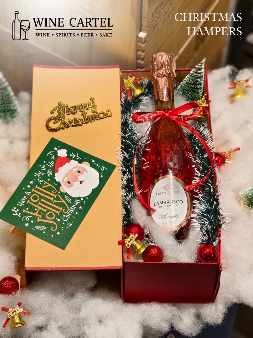 CHRISTMAS HAMPERS SPARKLING ROSE WINE Rose Di Bacco - Lambrusco - Rosato SWEET - 750ml ITALY