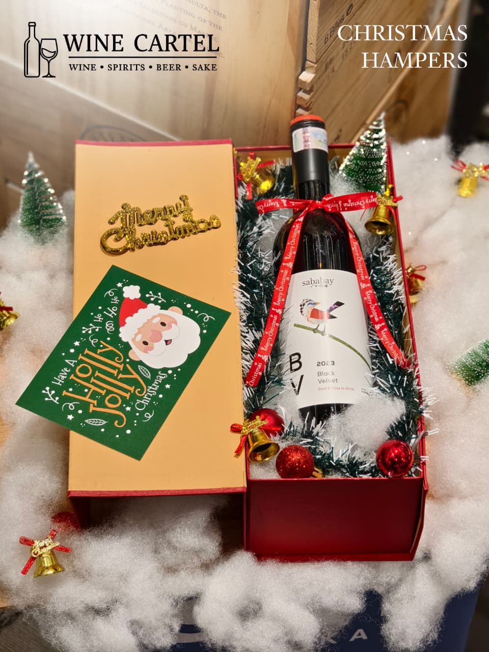 CHRISTMAS HAMPERS WINE SABABAY BLACK VELVET 750ML