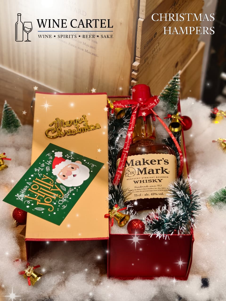 CHRISTMAS HAMPERS WHISKY Makers Mark Bourbon Whisky 750mL USA