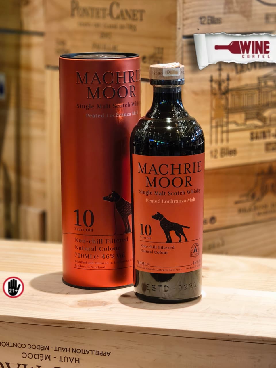 WHISKY Machrie Moor 10 Years Old Peated Single Malt 700mL