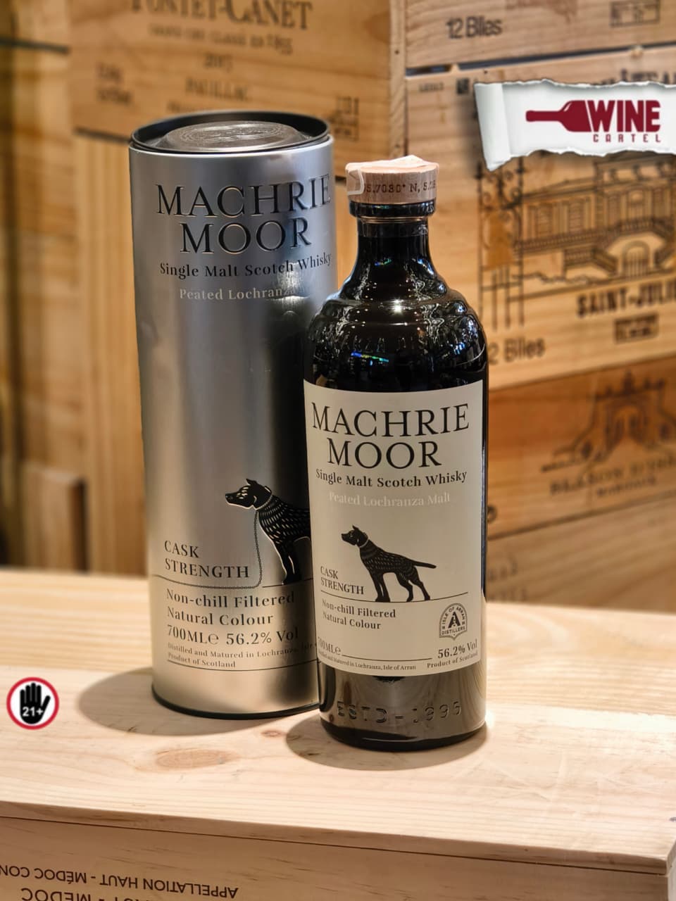 WHISKY Machrie Moor Peated Cask Strength Single Malt 700mL